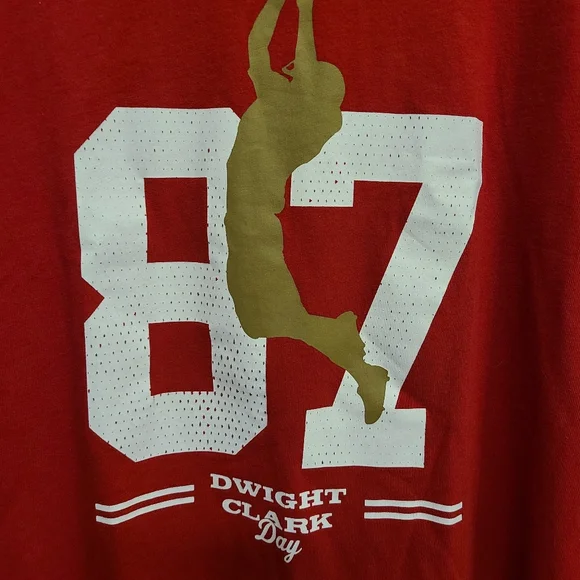 Dwight Clark San Francisco 49ers Stadium Giveaway Commemorative Levi's T-shirt - Picture 2 of 9